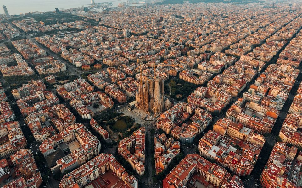 Barcelona waterfront and city skyline for cheap European flights from Australia