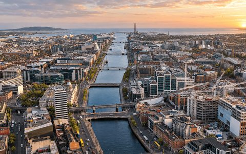 Dublin waterfront and historic buildings