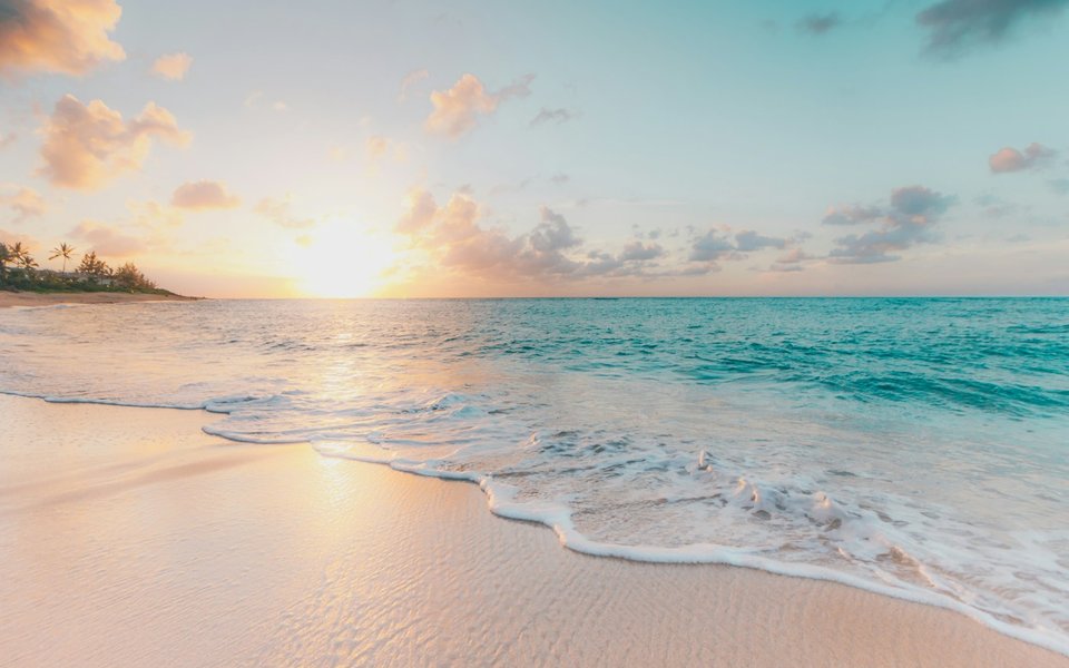 Sandy beach and turquoise water for a warm December escape from Canada